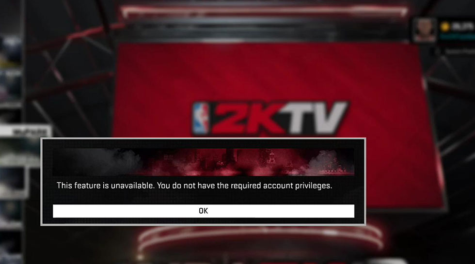 How to solve NBA 2K21 this feature is not available, You don